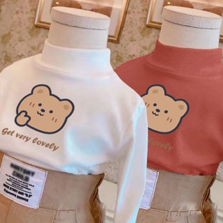 เสื้อยืดลําลอง แขนยาว พิมพ์ลายการ์ตูน เรียบง่าย สําหรับเด็กผู้ชาย และเด็กผู้หญิง