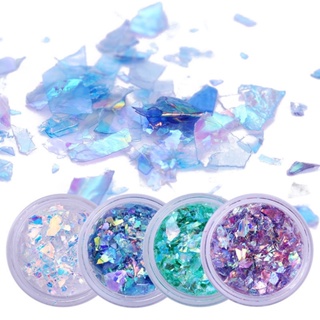 【AG】Nail Giltter Sequines Fluorescent Glass Dust Powder Nail DIY Decor