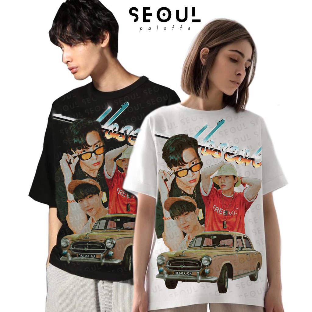 พร้อมส่ง-bts-jhope-retro-seoul-palette-kpop-graphic-t-shirt-korean-t-shirt-tee-unisexhawaii-breathable