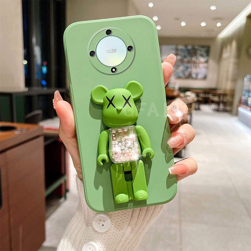 ใหม่-เคสโทรศัพท์มือถือแบบนิ่ม-ลายการ์ตูนหมีน่ารัก-พร้อมที่ตั้งวาง-แฟชั่น-สําหรับ-huawei-honor-x9a-5g-x7a-2023-honorx9a-honorx7a