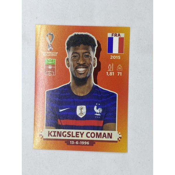 kingsley-coman-สติ๊กเกอร์สะสม-ฟุตบอลโลก-world-cup-2022-france-ของสะสมทีมฟุตบอล-ฝรั่งเศส