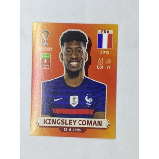 Kingsley Coman สติ๊กเกอร์สะสม ฟุตบอลโลก world cup 2022 France ของสะสมทีมฟุตบอล ฝรั่งเศส