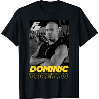 เสื้อยืดลำลองเสื้อยืด ผ้าฝ้าย พิมพ์ลาย Fast &amp; Furious Dominic Toretto Portrait สําหรับผู้ชายS to4XL_07