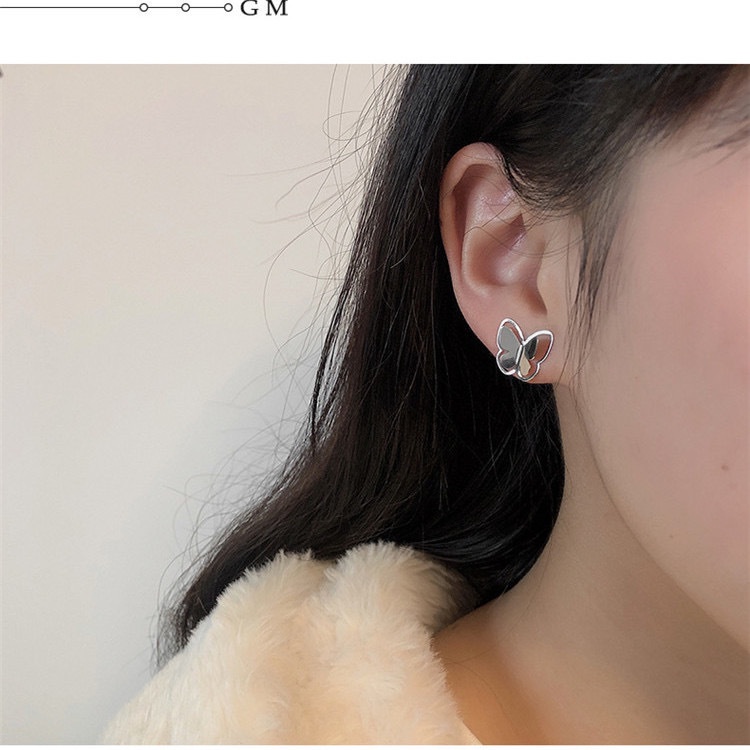 ต่างหู-ต่างหูผีเสื้อขนาดเล็กๆกลวง-น่ารัก-ต่างหูแฟชั่น-ต่างหูแฟชั่นเกาหลี-แฟชั่น-เครื่องประดับ-ผู้หญิง-เกาหลี-ae46