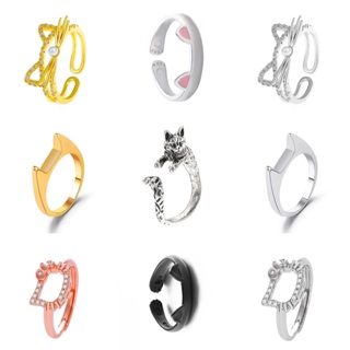ภาพหน้าปกสินค้าแหวนโลหะ รูปแมวน่ารัก เหมาะกับของขวัญปีใหม่ สําหรับผู้หญิง ที่เกี่ยวข้อง
