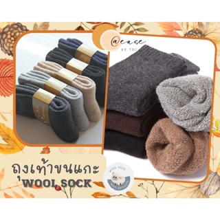 **พร้อมส่ง** ถุงเท้าขนแกะ UNISEX wool sock ไซส์ 38-42