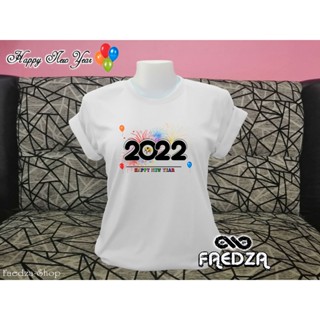 เสื้อยืดผู้ เสื้อยืดผ้าฝ้าย 2023 เสื้อ เสื้อยืด เสื้อยืดปีใหม่ สวัสดีปีใหม่ Happy New Year Party 2023 N-202 S-5XL