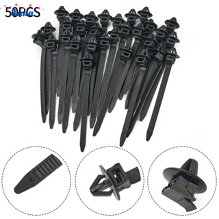 【Anna】50pcs-Nylon Cable Tie Wrap Fixed Fastener Clips Car Hose Fastening Zip Strap Kit