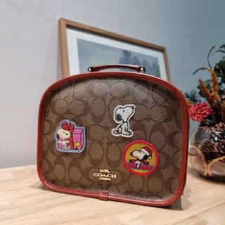 COACH COACH x PEANUTS LUNCH PAIL IN SIGNATURE CANVAS WITH PATCHES