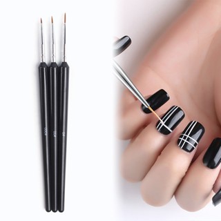 【AG】3Pcs Nail Art Painting Brush Line Pull Flower Gel Extension