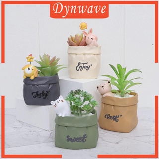 [Dynwave] กระถางต้นไม้ บอนไซ รูปแมว แบบสร้างสรรค์ สําหรับตกแต่งโต๊ะ