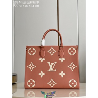 M45595 LV womens onthego neverfull open shopper handbag shoulder shopping tote elegant beach bag
