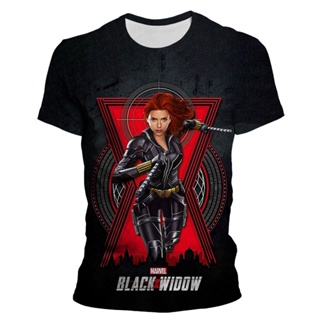 Summer Marvel The Avengers 3D T shirt Men Women Streetwear Black Widow Printed Short Sleeve T-shirts Male Cool Tops_01