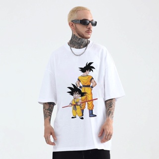 Dragon Ball Oversized T-Shirt for Men Son goku Son Goten Cotton Tee Shirts Fashion Short Sleeveเสื้อยืด_04
