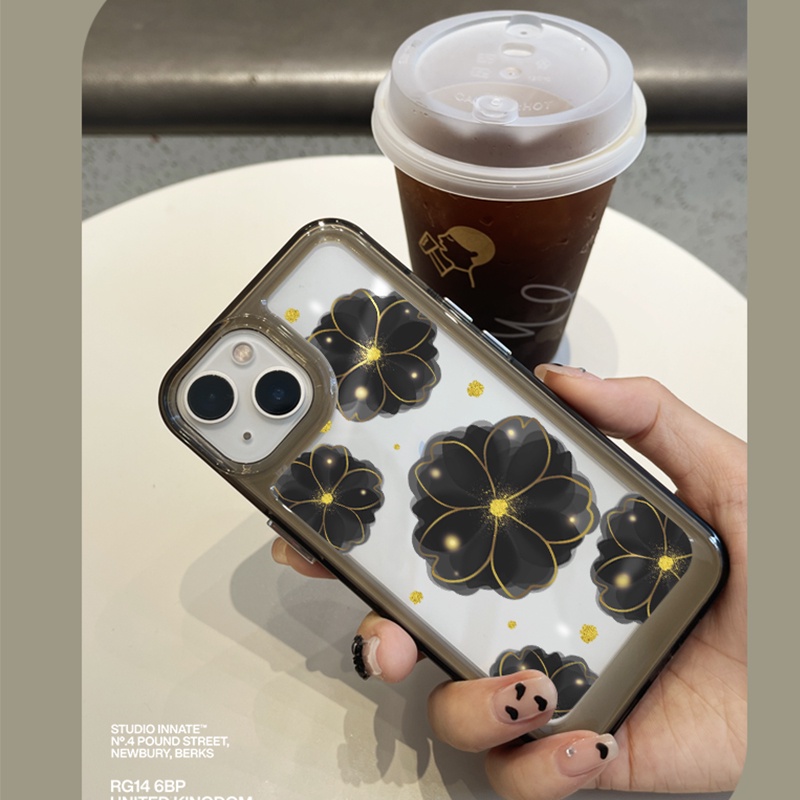 เคสซิลิโคนใส-ลายดอกไม้น่ารัก-กันกระแทก-สําหรับ-iphone-14-13-12-11-pro-max-xs-x-xr-8-7-plus-6s