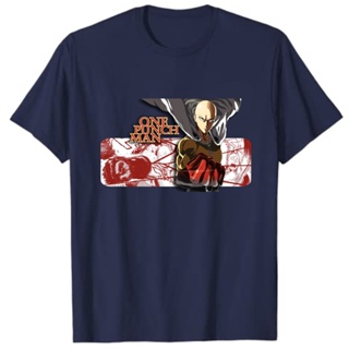 เสื้อยืดผ้าฝ้ายพรีเมี่ยม เสื้อยืด ลายการ์ตูนอนิเมะ Saitama Art One Punch Man_07