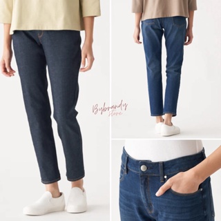 กางเกงยีนส์ผ้ายืด ทรงกระบอกเล็ก มูจิ Muji 4-Way Stretch Denim Slim Straight แท้💯