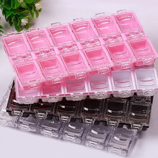 【AG】12 Grids Clear Empty Nail Tips Beads Decor Storage Box Holder Case