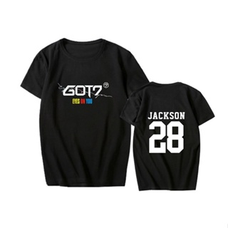 เสื้อยืดแขนสั้น KPOP GOT7 EYES ON YOU T-shirt JACKSON MARK Unisex Base Tee T-shirts Newest