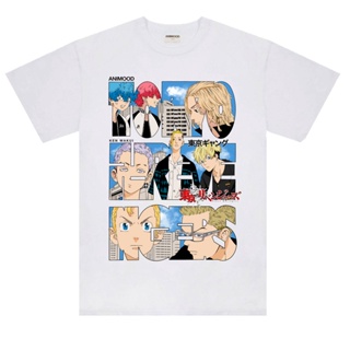 Black White Cotton 24s Woven Label Tokyo Revengers Anime Design Short Sleeve Tshirt S-2XL for Men_07