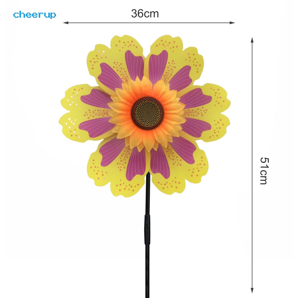 cheerupf-กังหันลม-ลายดอกไม้-ดอกทานตะวัน-หลากสี-สําหรับเด็ก