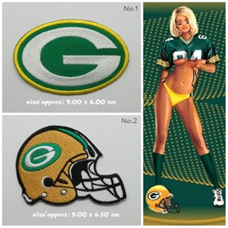 ตัวรีดติดเสื้อ Americasn football Green Bay Packers ตกแต่งเสื้อผ้า แจ๊คเก็ต Embroidered Iron on Patch  DIY