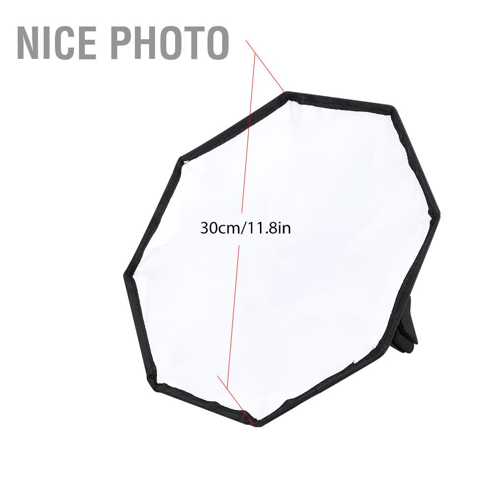 Nice photo 30 ซม. แบบพกพา Universal Flash ไฟฉาย Softbox Diffuser สำหรับ