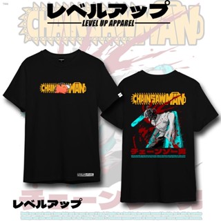 ❇เสื้อยืดแขนสั้นลําลอง พิมพ์ลายการ์ตูนอนิเมะ Chainsaw Man แฟชั่นสตรีท สําหรับผู้ชาย และผู้หญิง