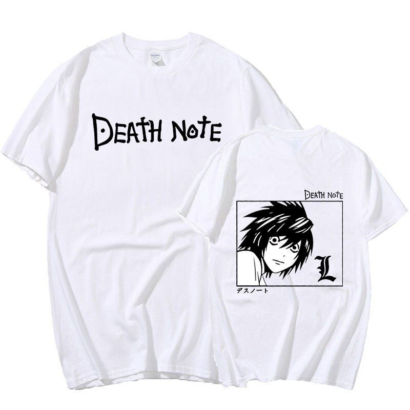 เสื้อคู่-อะนิเมะญี่ปุ่นคลาสสิก-yagami-misa-และเสื้อยืด-lawliet-ผู้ชายแขนสั้นมังงะเด-ธ-โน้ตเสื้อยืดผ้าฝ้าย-100-ปกติพอดี