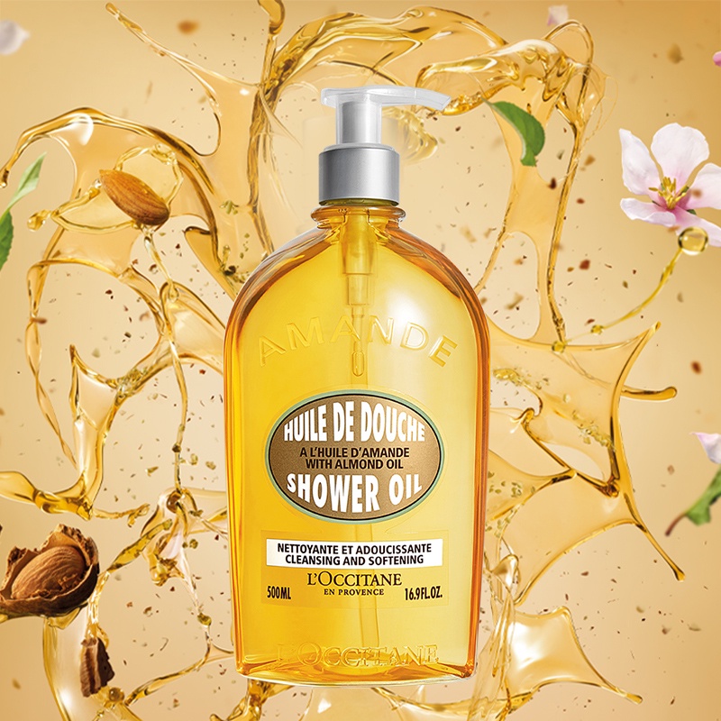 loccitane-almond-shower-oil-500ml-ล็อกซิทาน-ผลิตภัณฑ์อาบน้ำมอบผิวสวยเนียนนุ่นน่าสัมผัส