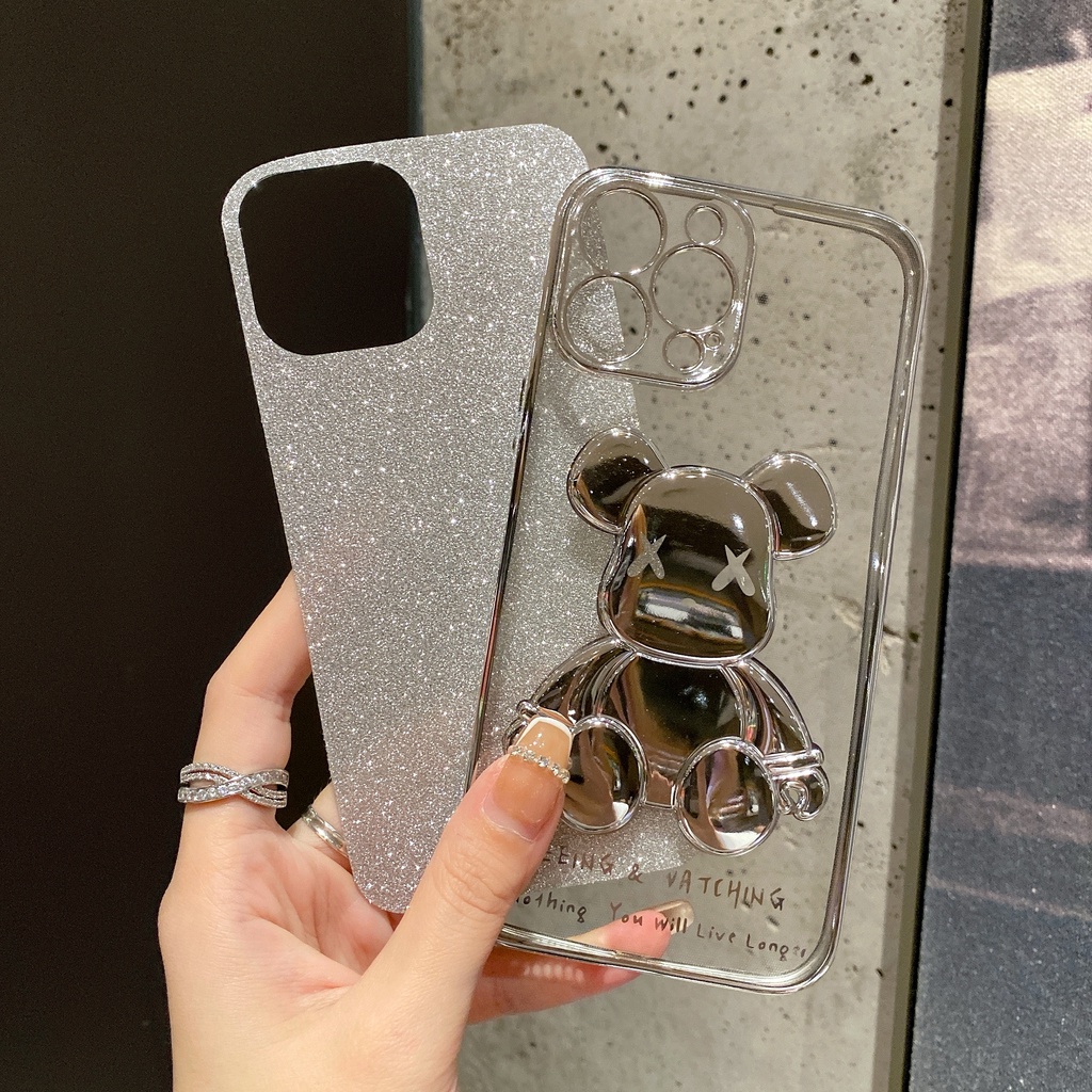 เคสโทรศัพท์มือถือแบบนิ่ม-tpu-กันกระแทก-ลายหมีกลิตเตอร์-สําหรับ-iphone-7-8-7p-8p-x-xs-xr-xs-max-6-6p-6sp