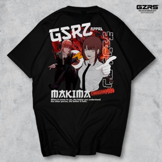 Gzrs เสื้อยืด พิมพ์ลาย Makima the Devil of Control สีดํา