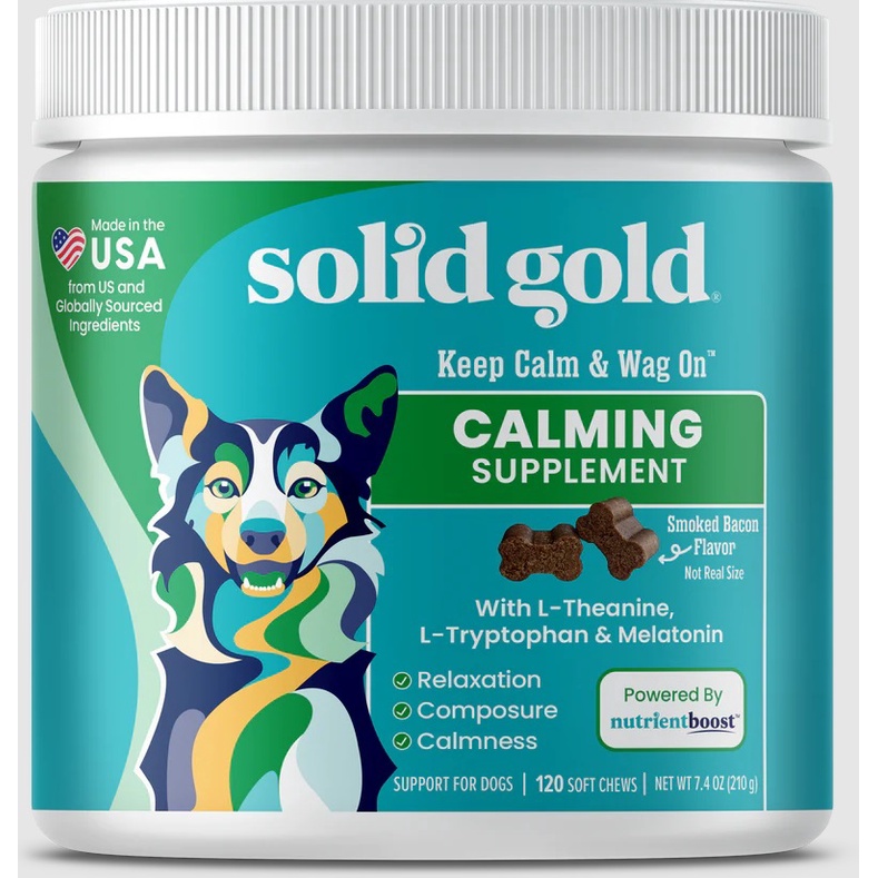 Solid Gold Calming อาหารเสริมสุนัข ปรับสมดุลอารมณ์ เครียด ลดเห่า ดุ ...