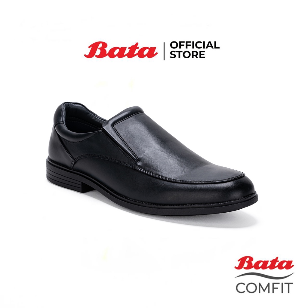 ภาพหน้าปกสินค้าBata Comfit บาจา คอมฟิต Classic Comfort รองเท้าทำงาน รองเท้าทำงานแบบสวม รองเท้าทำงานใส่สบาย รองเท้าคัทชูหนังPU รองเท้าพิธีการ สำหรับผู้ชาย รุ่น Gumm สีดำ 8516398