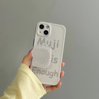 พร้อมส่งในไทย💘 เคสโทรศัพท์ เคส เคสมือถือ เคสนิ่ม เคสmuji+ไอริง TPU-R1800