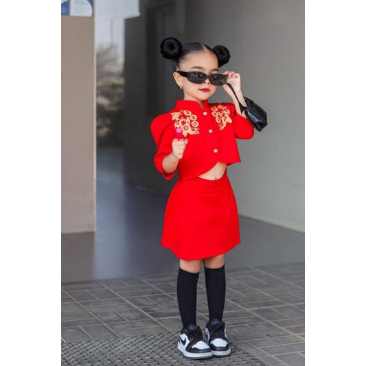 ชุดจีนเด็กหญิง-กระต่ายทอง-รับตรุษจีนค่าาาา