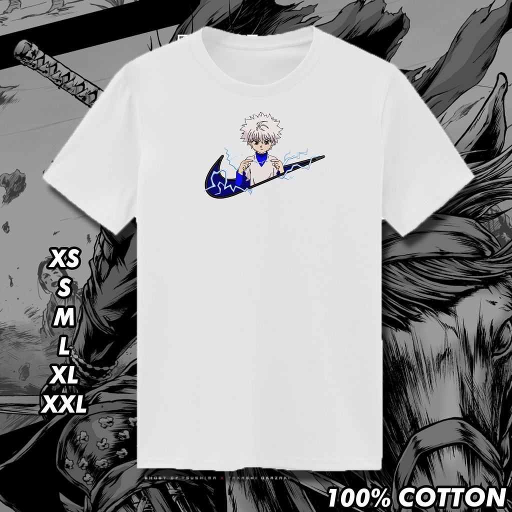 เสื้อยืดnike-x-hunter-x-hunter-killua-anime-high-quality-premium-cotton-shirt-05