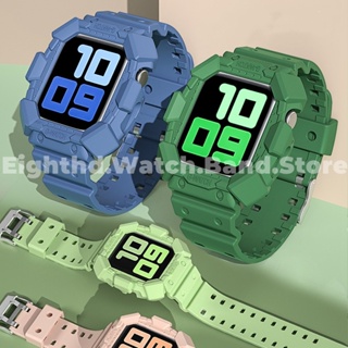 สายนาฬิกาข้อมือซิลิโคน TPU พร้อมช่องใส่บัตร สําหรับ Apple Watch Series Ultra 8 7 6 SE 5 4 3 2 1 iWatch ขนาด 41 มม. 45 มม. 44 มม. 42 มม. 40 มม. 38 มม.