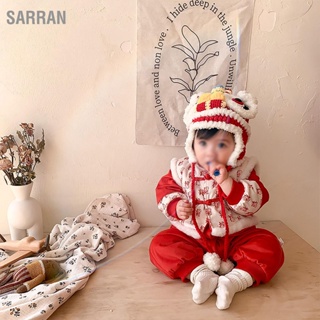SARRAN ตรุษจีนทารกRomperผ้าฝ้ายวินเทจขดลวดหัวเข็มขัดเทศกาลทารกO Nesieกับเสื้อกั๊กสำหรับฤดูหนาว