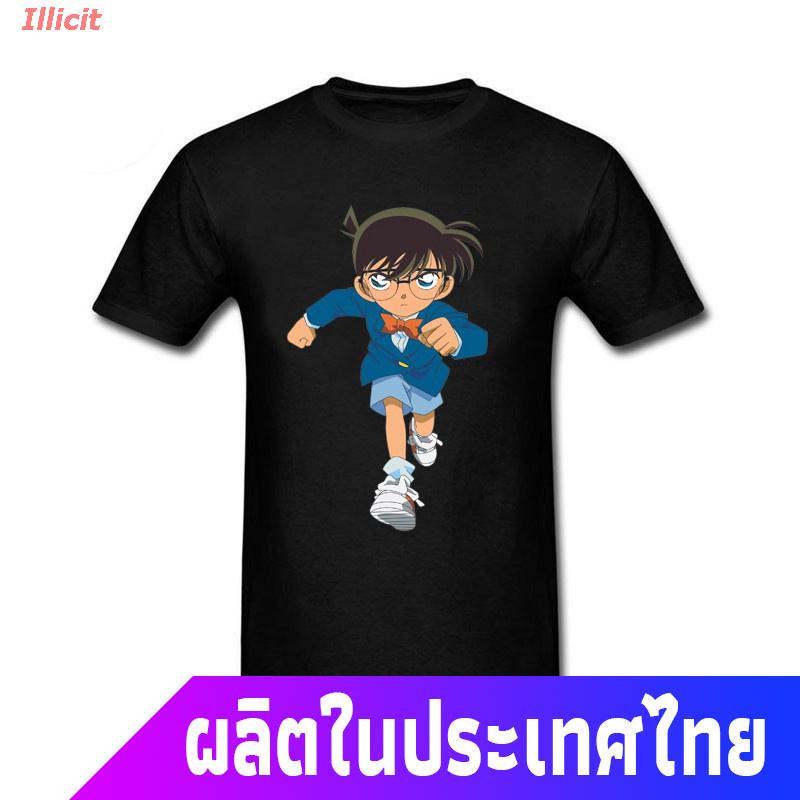 illicit-นักสืบโคนันเสื้อยืดยอดนิยม-เสื้อยืดลําลองสําหรับผู้ชายผ้าฝ้ายแขนสั้นคอกลมพิมพ์ลาย-detective-conan-detective-cona