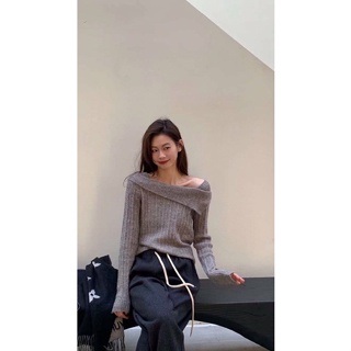 พร้อมส่ง03.01.23🥃FORMA KNIT TOP ตัวนี้น่ารัก เสื้อปาดไหล่ ผ้าดี งานดีมากกก