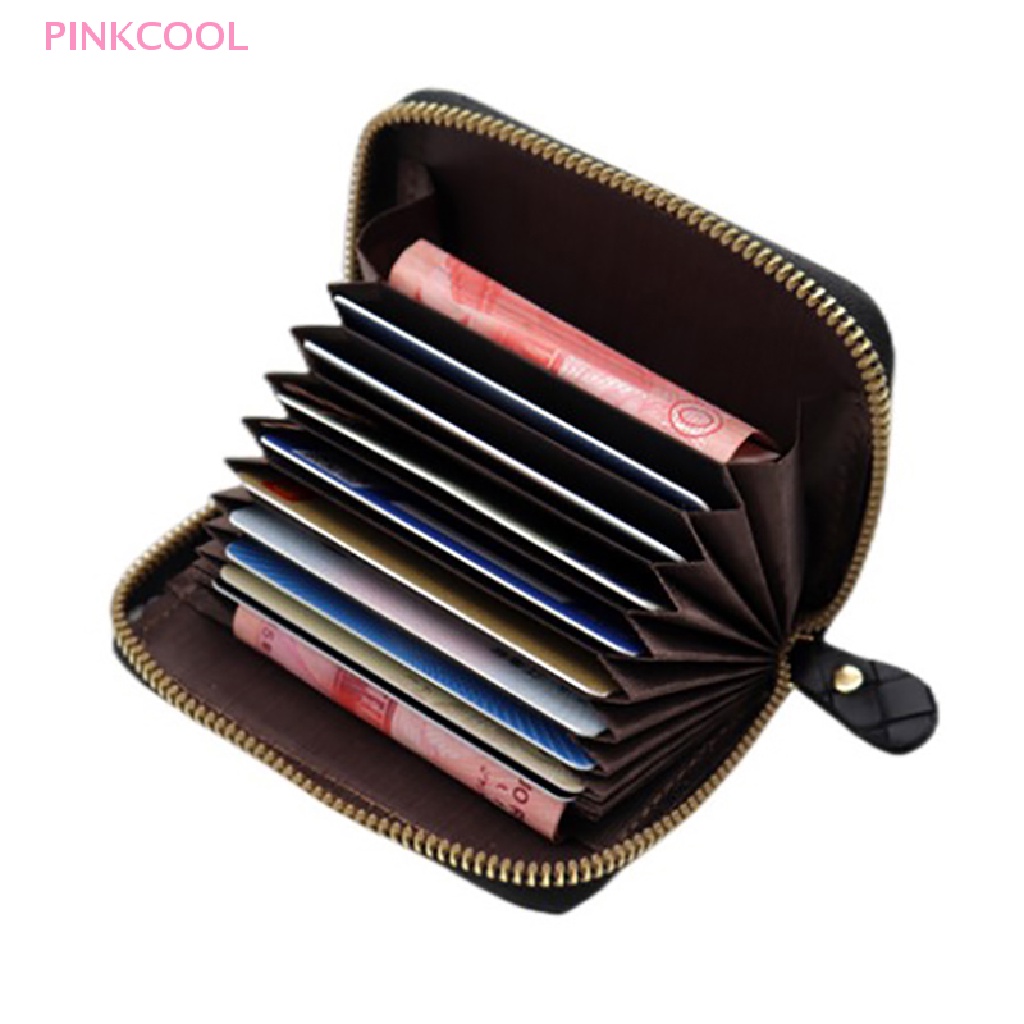 pinkcool-กระเป๋าสตางค์หนังสาน-มีซิป-ใส่บัตรเครดิตได้-แฟชั่นสําหรับผู้ชาย-และผู้หญิง-ขายดี