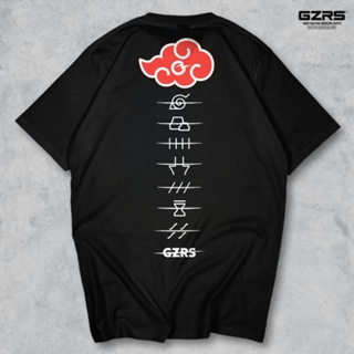 Gzrs เสื้อยืด ลาย Akatsuki Clan สีดํา