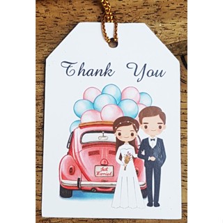 ป้ายTag Thank you ขนาก 4*6cmพร้อมเชือก