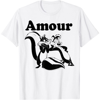 Adult T-Shirt Looney Tunes Pepe Le Pew Amour T-Shirt
