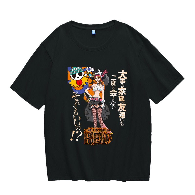 nami-one-piece-2022-theatre-รุ่น-red-เสื้อยืดแขนสั้นชายคู่ญี่ปุ่นเรียนรู้ผ้าฝ้ายแขนสั้น-top-53