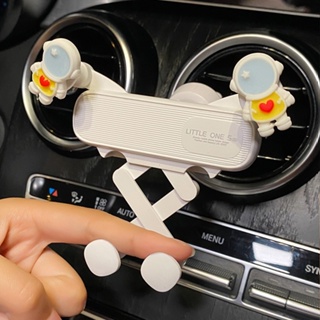 ที่วางโทรศัพท์มือถือในรถยนต์ สีขาว ขาตั้งโทรศัพท์มือถือ ช่องระบายอากาศ ตัวยึดเครื่องปรับอากาศ ปรับได้ สากล โทรศัพท์ คลิป อุปกรณ์เสริมในรถยนต์