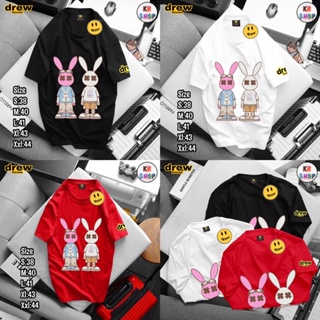 เสื้อยืด DREW 🐰ลายกระต่ายต้อนรับปี 2023 | เสื้อยืดคอกลม | เสื้อยืดแบรนด์เนม | เสื้อคู่