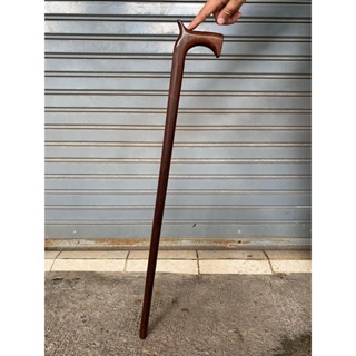 ไม้เท้า ไม้มะค่าเก่า ไม้เท้าโบราณ ไม้เท้าพ่อปู่ ไม้เท้าผู้สูงอายุ wooden walking cane Makah/Asian afzelia