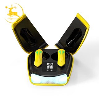 ชุดหูฟังเล่นเกมไร้สาย บลูทูธ 5.2 X16Pro กันน้ํา พร้อมไมโครโฟน สีเหลือง 1 ชุด
